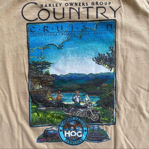 Vintage 1995 Harley Davidson Panhead Motorcycle Made In USA T-Shirt Size Small - Picture 4 of 4